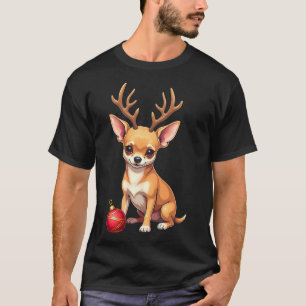 Chihuahua Hund Rentiere Weihnachten Hunde Liebhabe T-Shirt