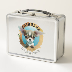 Chihuahua-Hund, rostfarbene Metallbox Metall Brotdose