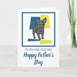 Chihuahua-Hund-Silhouette Dreifarbig Vatertag Karte