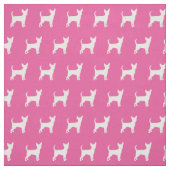 Chihuahua Hund Silhouette Pink Stoff (Muster)