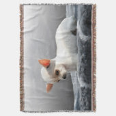 Chihuahua Hund Sitting Dog Portrait Art Malerei Decke (Vorderseite Vertikal)