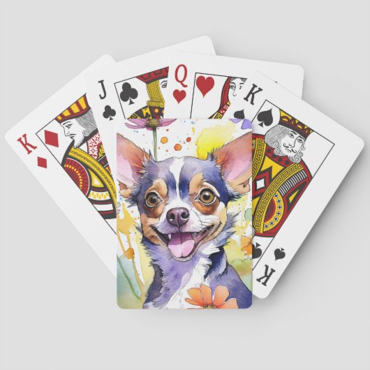 Chihuahua Hund Spielkarten (Rückseite)
