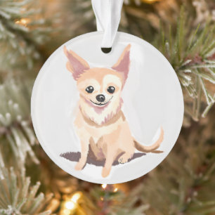 Chihuahua-Hund   Süßer Hund Haustier Welpe Wasserf Ornament