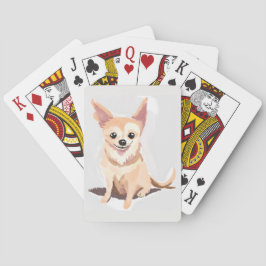 Chihuahua-Hund | Süßer Hund Haustier Welpe Wasserf Spielkarten