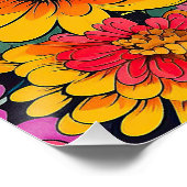 Chihuahua Hund und Blume 003 - Schneiderjuwel Poster (Ecke)