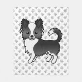 Chihuahua Hund und Paws Fleecedecke (Vorderseite)