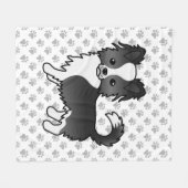 Chihuahua Hund und Paws Fleecedecke (Vorderseite (Horizontal))