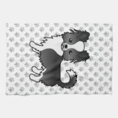 Chihuahua Hund und Paws Geschirrtuch (Horizontal)
