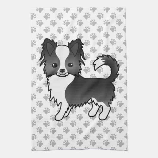 Chihuahua Hund und Paws Geschirrtuch (Vertikal)