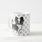 Chihuahua Hund und Paws Kaffeetasse (Vorderseite Links)
