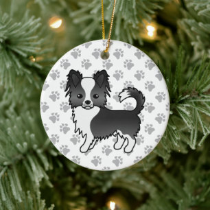 Chihuahua Hund und Paws Keramik Ornament