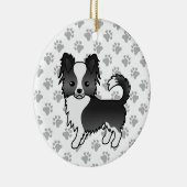 Chihuahua Hund und Paws Keramik Ornament (Rechts)