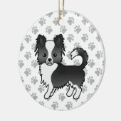 Chihuahua Hund und Paws Keramik Ornament (Links)