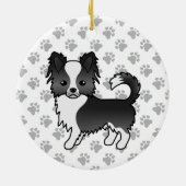 Chihuahua Hund und Paws Keramik Ornament (Hinten)