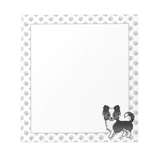 Chihuahua Hund und Paws Notizblock (Vorderseite)