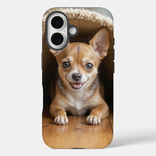 Chihuahua Hund unter einer Rug Case-Mate iPhone Hülle (Rückseite)