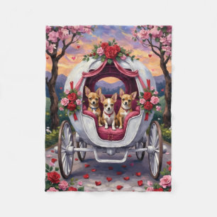 Chihuahua-Hund Valentinstag Fleecedecke