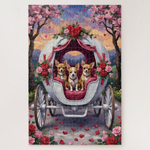 Chihuahua-Hund Valentinstag Puzzle