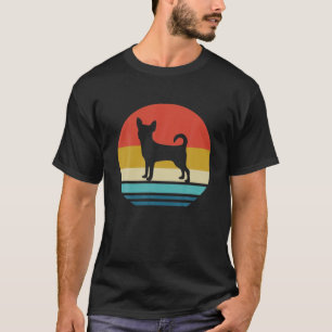 Chihuahua Hund Vintage Retro Silhouette Tierliebe T-Shirt