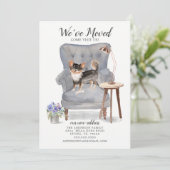 Chihuahua Hund Wir haben uns bewegt bewegende Ankü Ankündigung (Stehend Vorderseite)