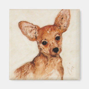 Chihuahua-Hündchen-Kunst-Magnet Magnet