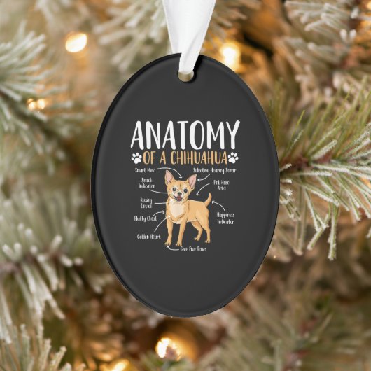 Chihuahua-Hunde-Anatomie Ornament (Baum)