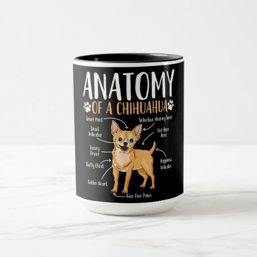Chihuahua-Hunde-Anatomie Tasse (Zentrum)