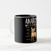 Chihuahua-Hunde-Anatomie Zweifarbige Tasse (Vorderseite Links)