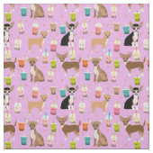 Chihuahua-Hunde Buballtee lila Stoff (Muster)