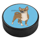 Chihuahua Hunde Cartoon Illustration Eishockey Puck (3/4)