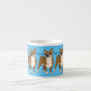 Chihuahua Hunde Cartoon Illustration Espressotasse