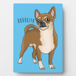 Chihuahua Hunde Cartoon Illustration Fotoplatte