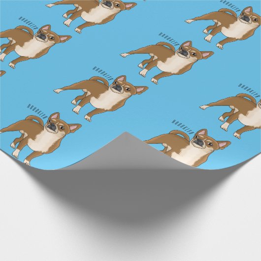 Chihuahua Hunde Cartoon Illustration Geschenkpapier (Ecke)