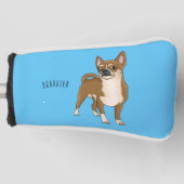 Chihuahua Hunde Cartoon Illustration Golf Headcover (Vorderseite)
