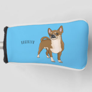 Chihuahua Hunde Cartoon Illustration Golf Headcover