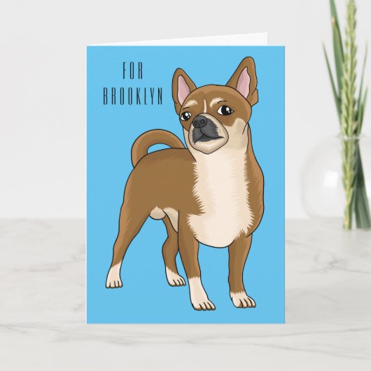Chihuahua Hunde Cartoon Illustration Karte (Vorderseite)