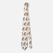 Chihuahua Hunde Cartoon Illustration Krawatte (Vorderseite)