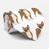 Chihuahua Hunde Cartoon Illustration Krawatte (Gerollt)