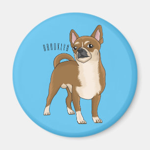 Chihuahua Hunde Cartoon Illustration Magnet