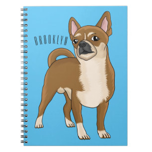 Chihuahua Hunde Cartoon Illustration Notizblock