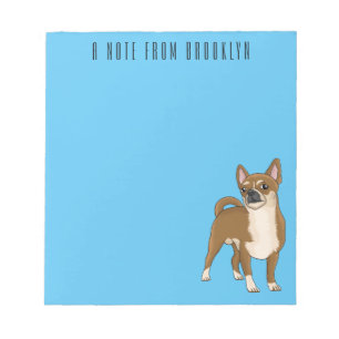 Chihuahua Hunde Cartoon Illustration Notizblock