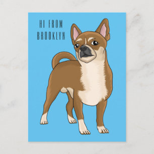 Chihuahua Hunde Cartoon Illustration Postkarte
