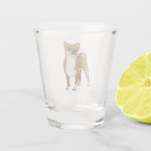 Chihuahua Hunde Cartoon Illustration Schnapsglas (Rückseite)
