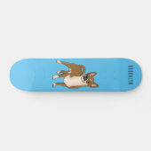 Chihuahua Hunde Cartoon Illustration Skateboard (Horizontal)