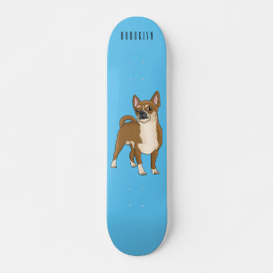 Chihuahua Hunde Cartoon Illustration Skateboard