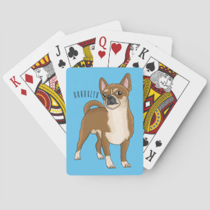 Chihuahua Hunde Cartoon Illustration Spielkarten