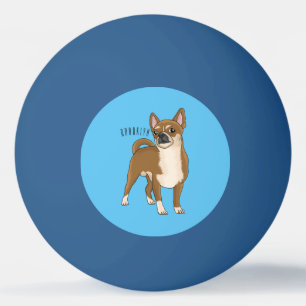 Chihuahua Hunde Cartoon Illustration Tischtennisball