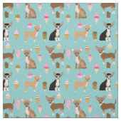 Chihuahua Hunde Eiscreme Stoff (Muster)