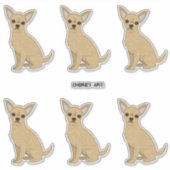 Chihuahua Hunde fühlen sich aussehend Aufkleber (Vorderseite)