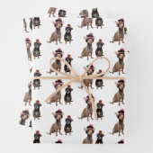 Chihuahua-Hunde in Hüten Geschenkpapier Set (Beispiel)